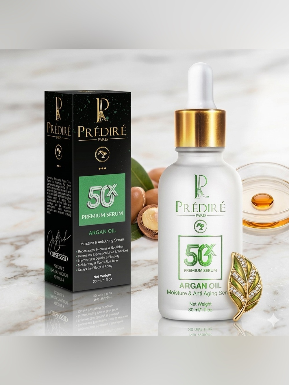 Predire 50X Premium Argan Oil Anti-Aging Regenerative Serum ~ Retail $469